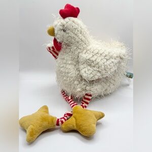Bunnies by the Bay CLUCKY the Chicken 9.5” Hen Rooster Plush Stuffed Toy USED